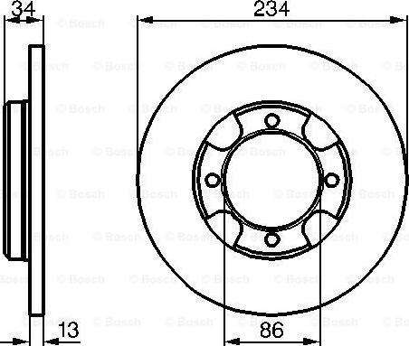 BOSCH 0 986 478 282 - Brake Disc autospares.lv