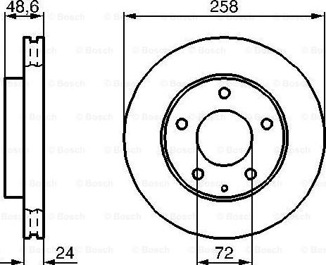 BOSCH 0 986 478 227 - Brake Disc autospares.lv