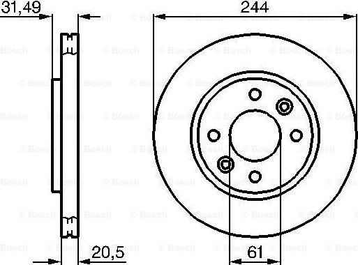 BOSCH 0 986 478 278 - Brake Disc autospares.lv