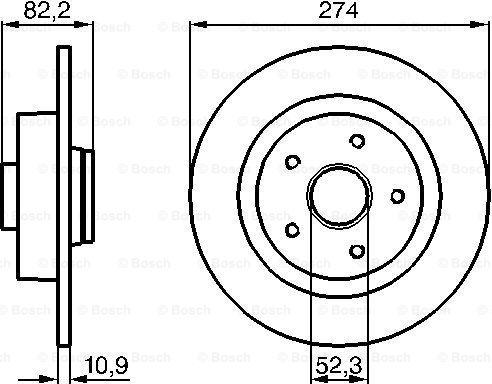 BOSCH 0 986 478 744 - Brake Disc autospares.lv