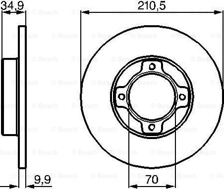 BOSCH 0 986 478 755 - Brake Disc autospares.lv