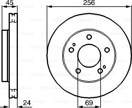 BOSCH 0 986 478 708 - Brake Disc autospares.lv