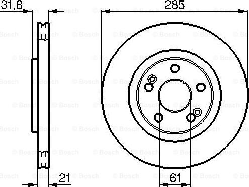 BOSCH 0 986 478 719 - Brake Disc autospares.lv