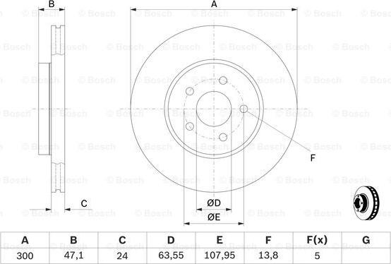 BOSCH 0 986 479 B44 - Brake Disc autospares.lv