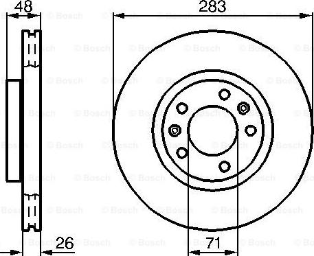 BOSCH 0 986 478 732 - Brake Disc autospares.lv