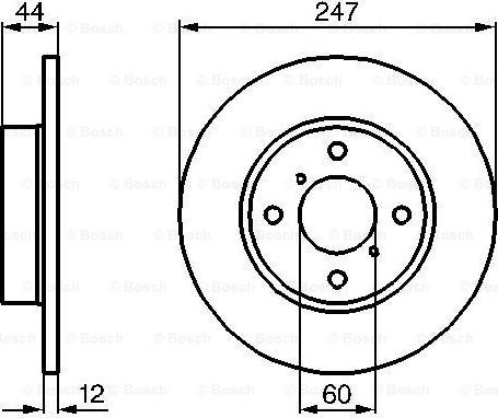 BOSCH 0 986 479 B45 - Brake Disc autospares.lv