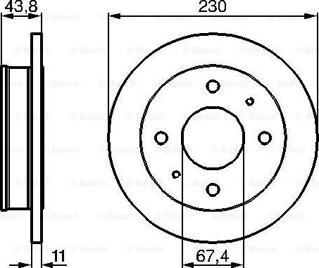 BOSCH 0 986 478 727 - Brake Disc autospares.lv