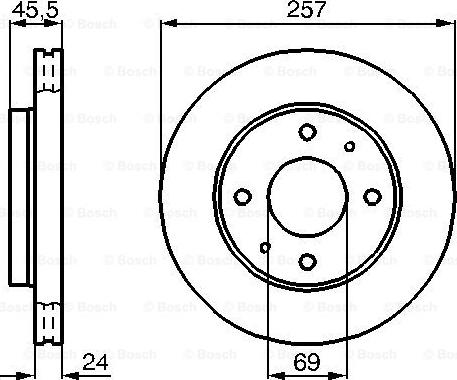 BOSCH 0 986 478 774 - Brake Disc autospares.lv