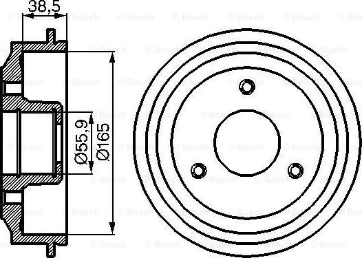 BOSCH 0 986 477 066 - Brake Drum autospares.lv