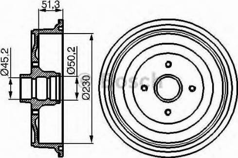 BOSCH 0 986 477 011 - Brake Drum autospares.lv