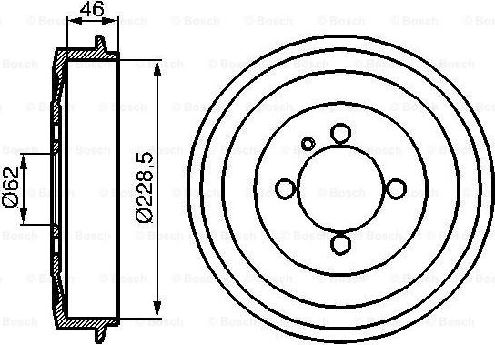 BOSCH 0 986 477 039 - Brake Drum autospares.lv