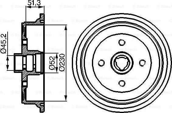 BOSCH 0 986 477 029 - Brake Drum autospares.lv