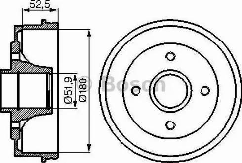 BOSCH 0 986 477 076 - Brake Drum autospares.lv