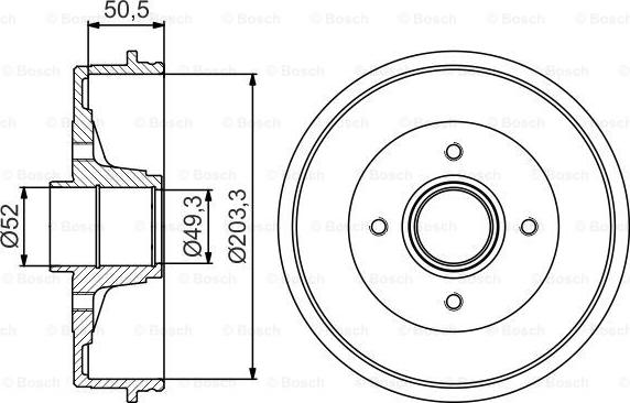 BOSCH 0 986 477 196 - Brake Drum autospares.lv