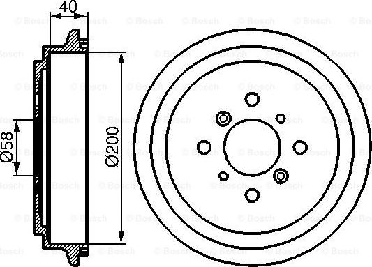 BOSCH 0 986 477 141 - Brake Drum autospares.lv