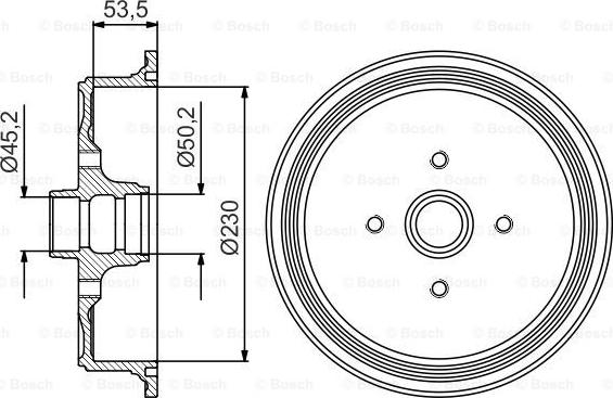 BOSCH 0 986 477 160 - Brake Drum autospares.lv