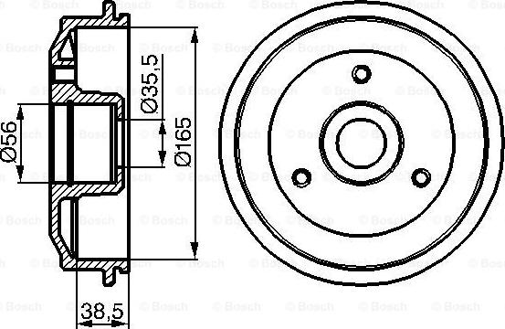 BOSCH 0 986 477 118 - Brake Drum autospares.lv