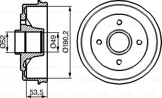 BOSCH 0 986 477 117 - Brake Drum autospares.lv