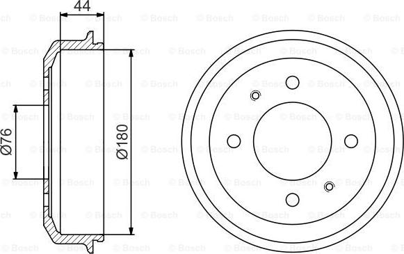 BOSCH 0 986 477 182 - Brake Drum autospares.lv