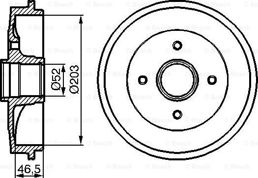 BOSCH 0 986 477 124 - Brake Drum autospares.lv