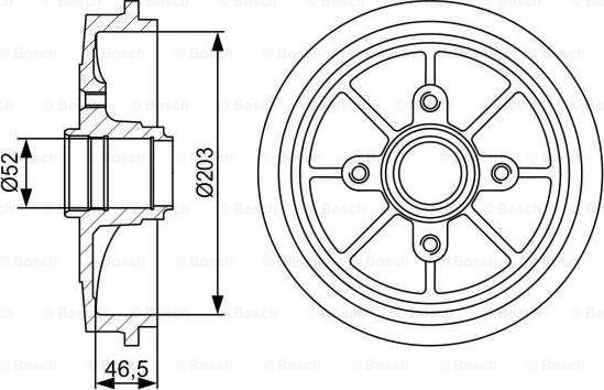 BOSCH 0 986 477 126 - Brake Drum autospares.lv