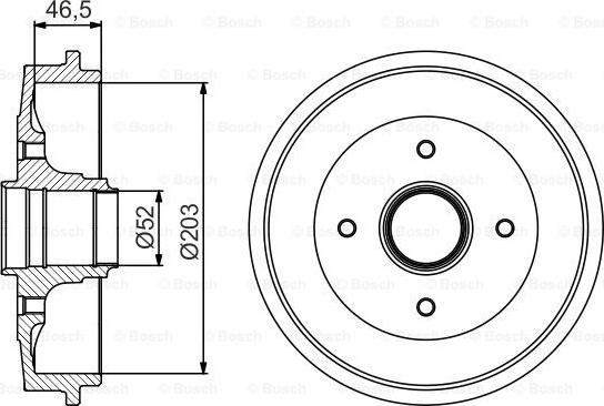 BOSCH 0 986 477 253 - Brake Drum autospares.lv