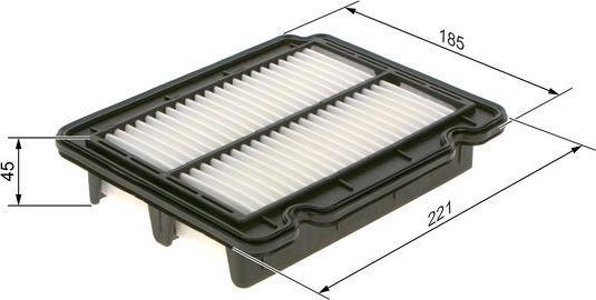 BOSCH 0 986 4B0 045 - Air Filter, engine autospares.lv