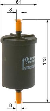 BOSCH 0 986 4B2 017 - Fuel filter autospares.lv