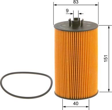 BOSCH 0 986 4B7 002 - Oil Filter autospares.lv