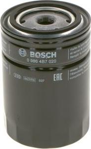 BOSCH 0 986 4B7 020 - Oil Filter autospares.lv