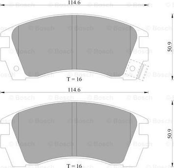 BOSCH 0 986 505 947 - Brake Pad Set, disc brake autospares.lv