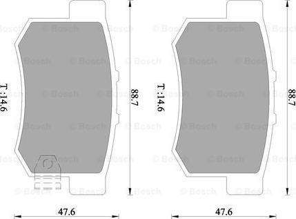 BOSCH 0 986 505 953 - Brake Pad Set, disc brake autospares.lv