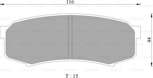 BOSCH 0 986 505 905 - Brake Pad Set, disc brake autospares.lv