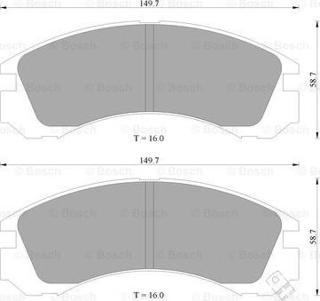 BOSCH 0 986 505 910 - Brake Pad Set, disc brake autospares.lv