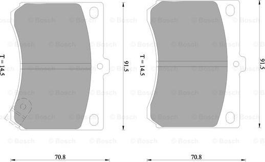 BOSCH 0 986 505 933 - Brake Pad Set, disc brake autospares.lv