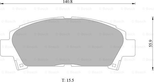 BOSCH 0 986 505 937 - Brake Pad Set, disc brake autospares.lv