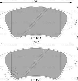 BOSCH 0 986 505 405 - Brake Pad Set, disc brake autospares.lv