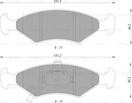 BOSCH 0 986 505 660 - Brake Pad Set, disc brake autospares.lv