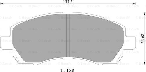 BOSCH 0 986 505 662 - Brake Pad Set, disc brake autospares.lv