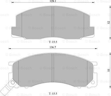 BOSCH 0 986 505 685 - Brake Pad Set, disc brake autospares.lv