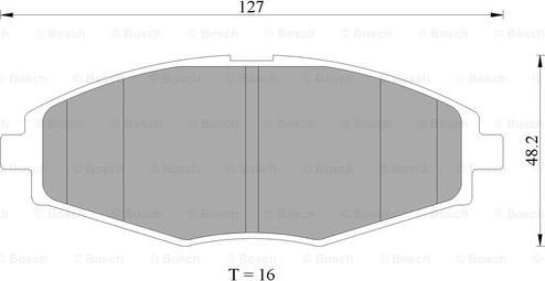 BOSCH 0 986 505 680 - Brake Pad Set, disc brake autospares.lv