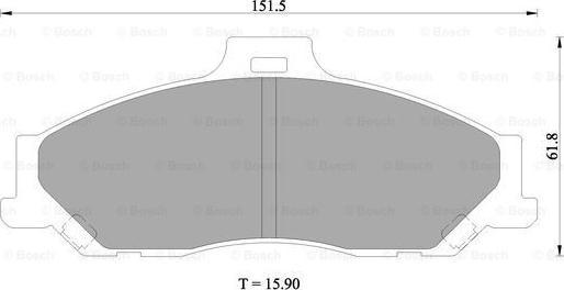 BOSCH 0 986 505 681 - Brake Pad Set, disc brake autospares.lv