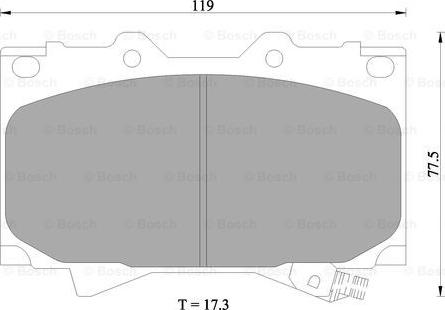 BOSCH 0 986 505 670 - Brake Pad Set, disc brake autospares.lv