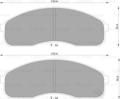 BOSCH 0 986 505 096 - Brake Pad Set, disc brake autospares.lv