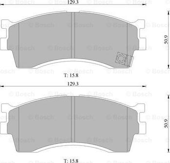 BOSCH 0 986 505 097 - Brake Pad Set, disc brake autospares.lv