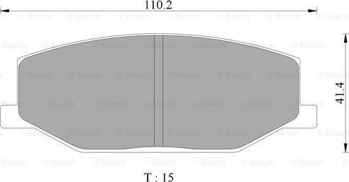 BOSCH 0 986 505 345 - Brake Pad Set, disc brake autospares.lv