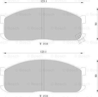 BOSCH 0 986 505 346 - Brake Pad Set, disc brake autospares.lv