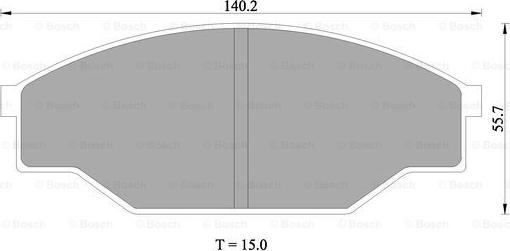 BOSCH 0 986 505 347 - Brake Pad Set, disc brake autospares.lv