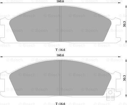 BOSCH 0 986 505 363 - Brake Pad Set, disc brake autospares.lv