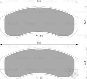 BOSCH 0 986 505 378 - Brake Pad Set, disc brake autospares.lv